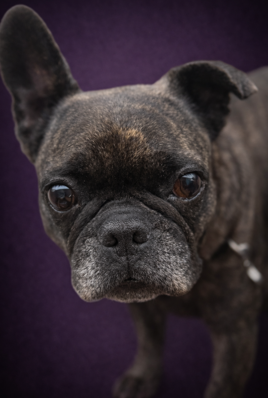 Hund im Conceptstore – Portraitaufnahme