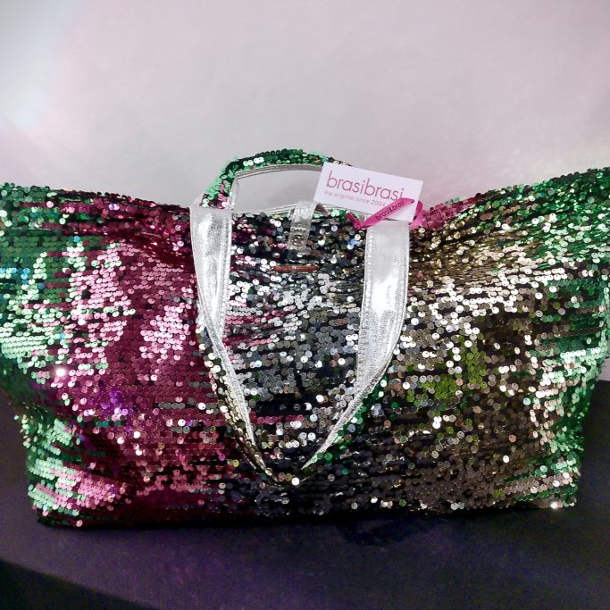 Tasche mit Pailletten in mehrfarbigem Design